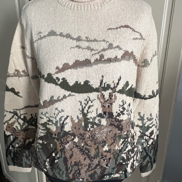 Ralph Lauren Cream and Brown Nature Sweater - Picture 2 of 8